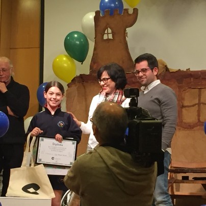 Jorge Dorado y Elena Ruiz Clavijo representantes de RiverFresh durante la entrega del premio visita.